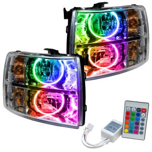 Chevrolet Silverado Headlight Assembly - ORACLE Lighting - SMD Round Style ColorSHIFT w/ Simple Controller - `07-`13